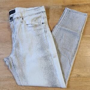 Vince Men's Distressed Jeans White Grey Size 30
